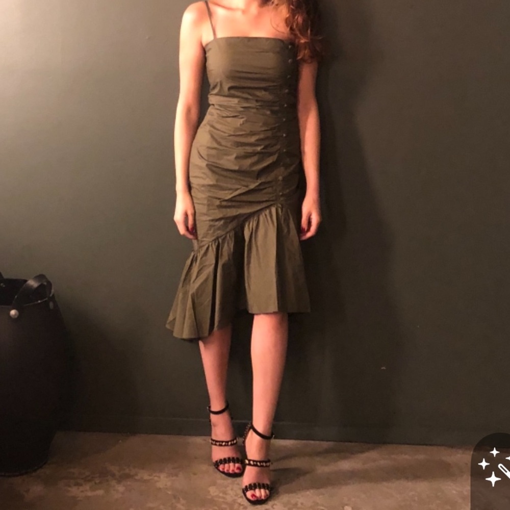 Lovers + friends green dress
